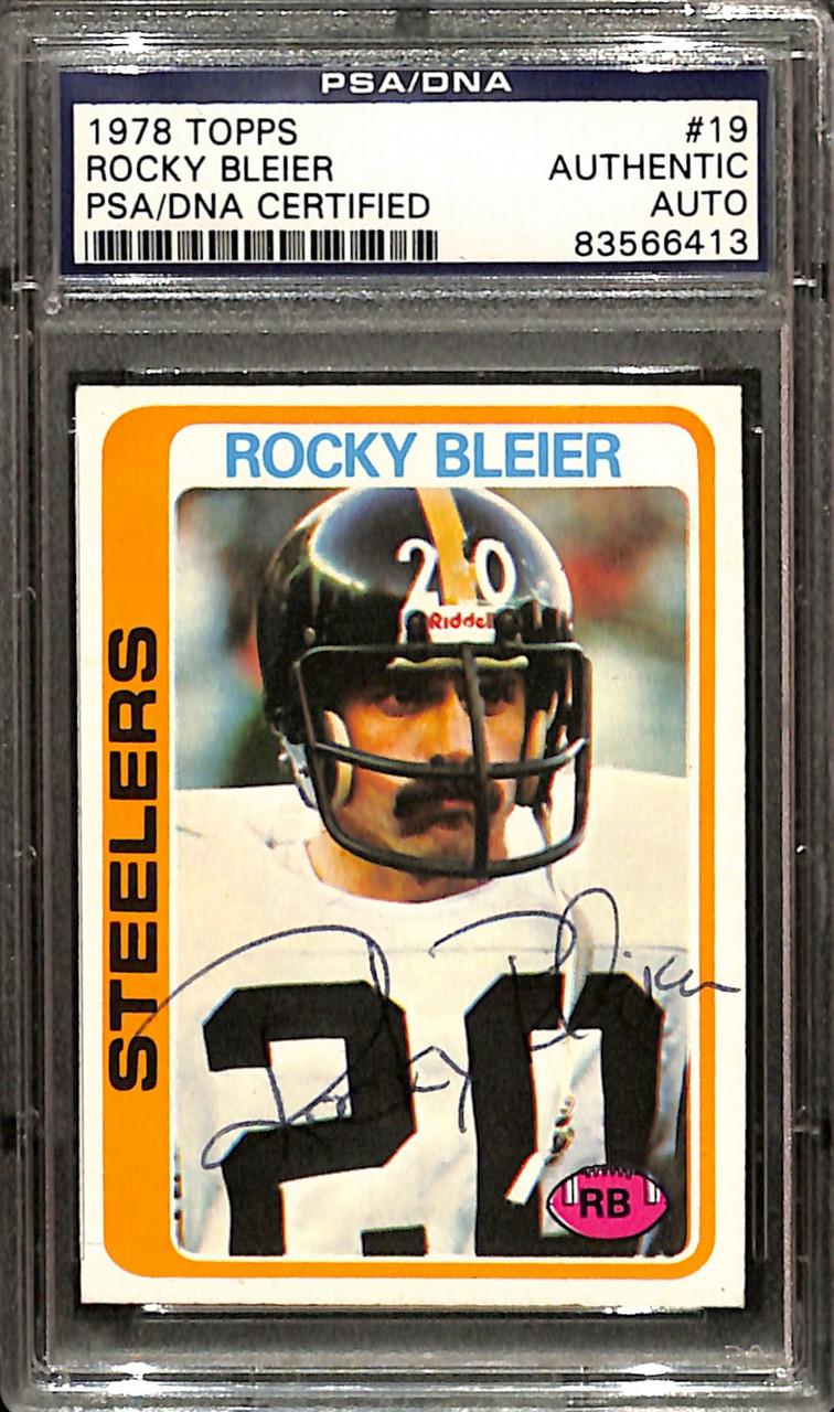 Rocky Bleier Signed 1978 Topps #19 Pittsburgh Steelers Football